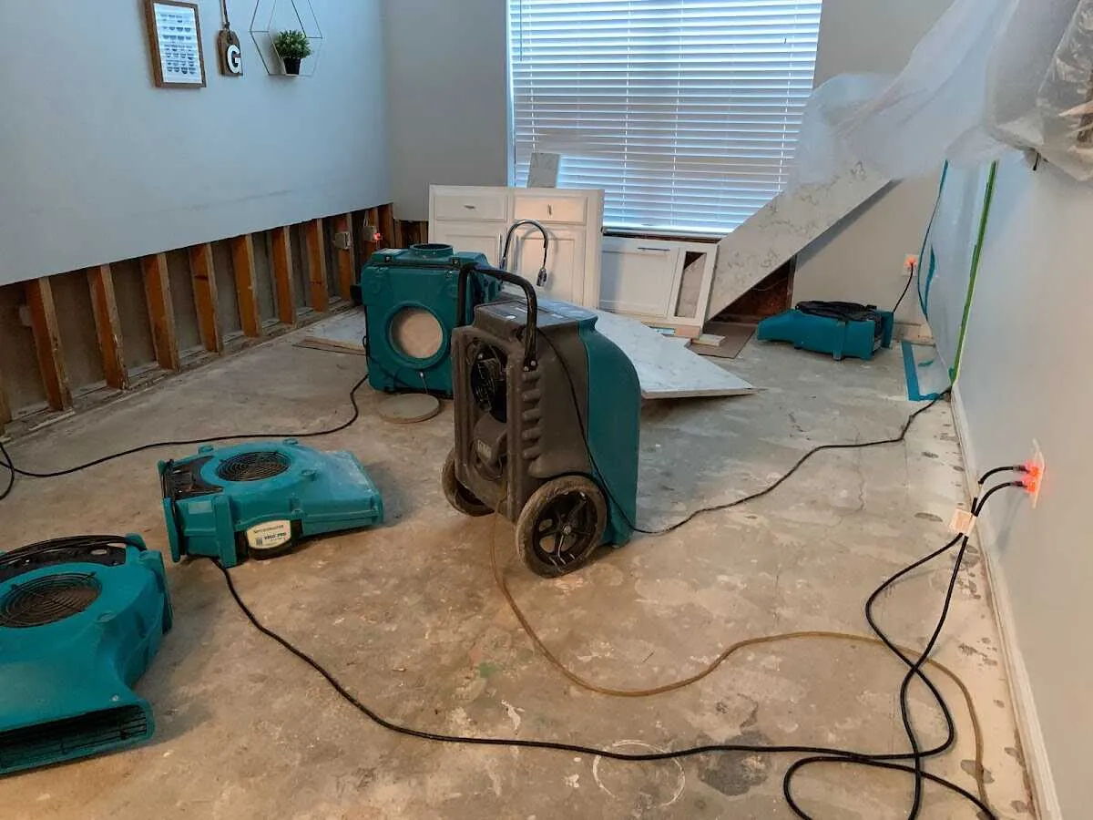 Dehumidifier in flood-cut room for Water Extraction & Removal in Millstone